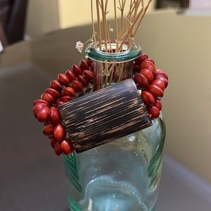 Red Seed Bead Bracelet